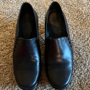 Dansko, 2 1/2 inch heel, black bootie.